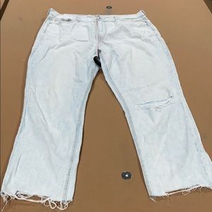 American Eagle Light Blue Ripped Jeans Size 18